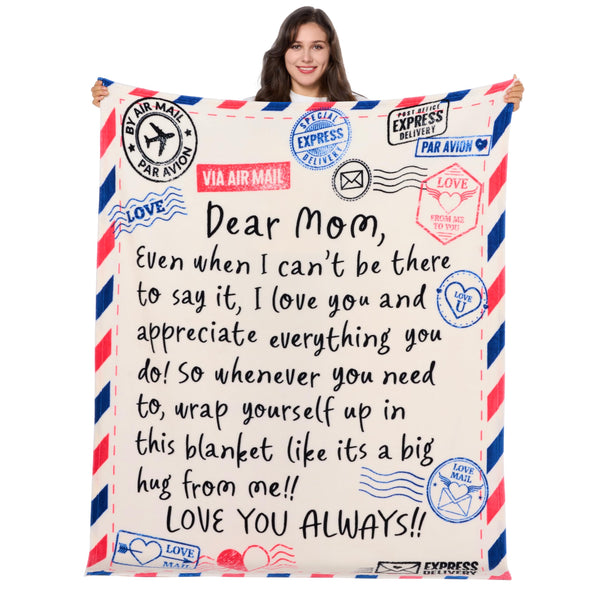Gifts for Mom Christmas Mom Blanket Gift from Daughter Son Soft Flannel Throw Blanket