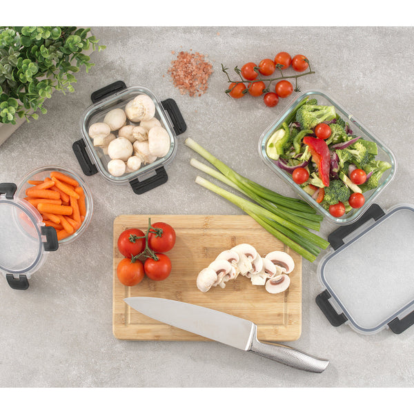 24-Piece Glass Food Storage Container Set with Lids – Airtight, Leakproof Meal Prep Containers for Kitchen