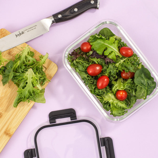 24-Piece Glass Food Storage Container Set with Lids – Airtight, Leakproof Meal Prep Containers for Kitchen