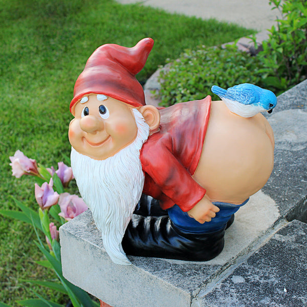 Funny Bare Butt Garden Gnome Statue, Outdoor Lawn and Yard Decoration for Garden Décor
