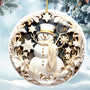 Snowman Christmas Ornament 4Inch – 2025 Christmas Ornament – Acrylic Winter Decoration for Tree