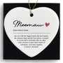 Meemaw Gifts Ceramic Ornaments, Meemaw Definition Heart Hanging Ornament Decor Decorations for Christmas Tree Car
