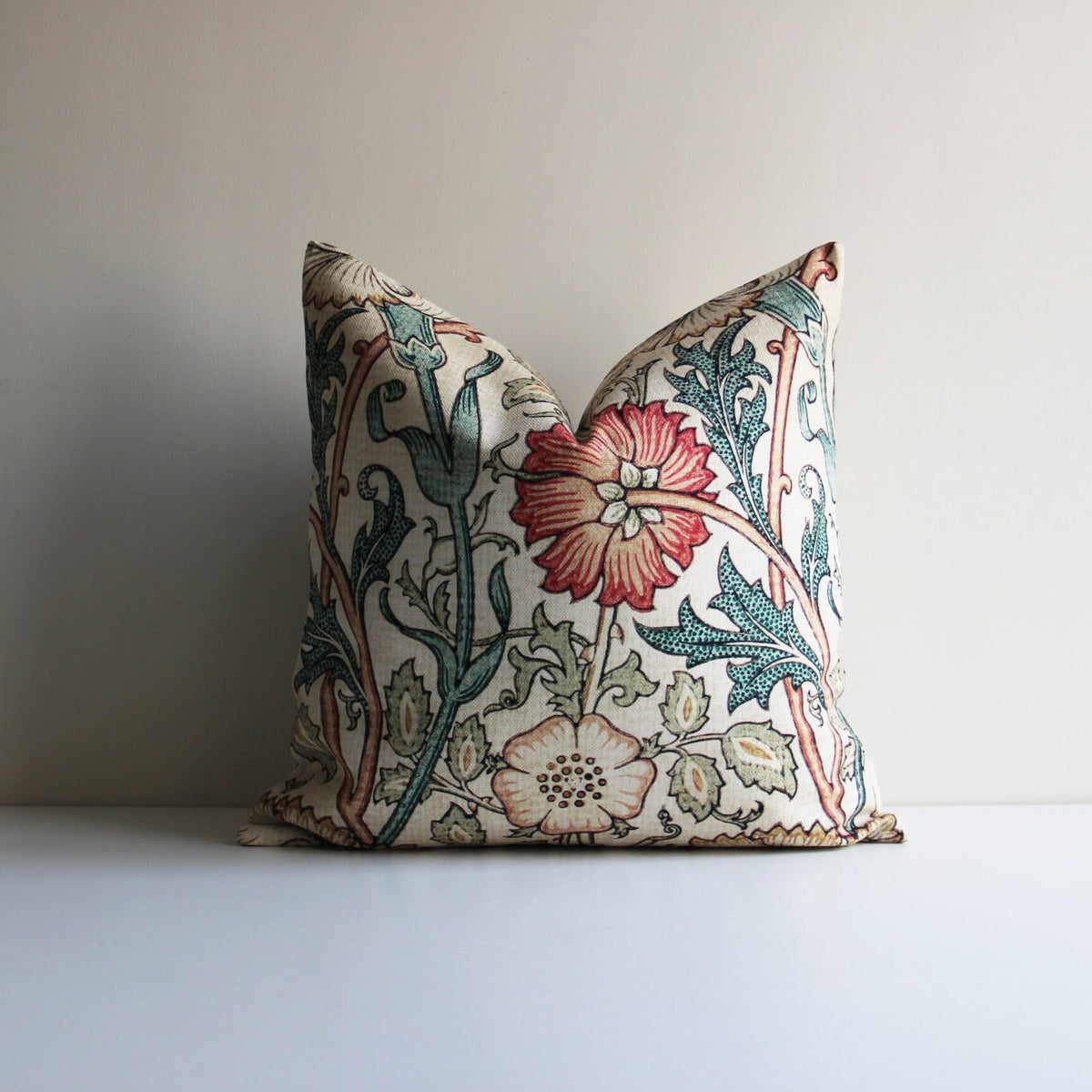 William Morris Floral Decorative Throw Pillow cover, Decor Pillow Case 18x18, Art Nouveau Classic Cushion Cover