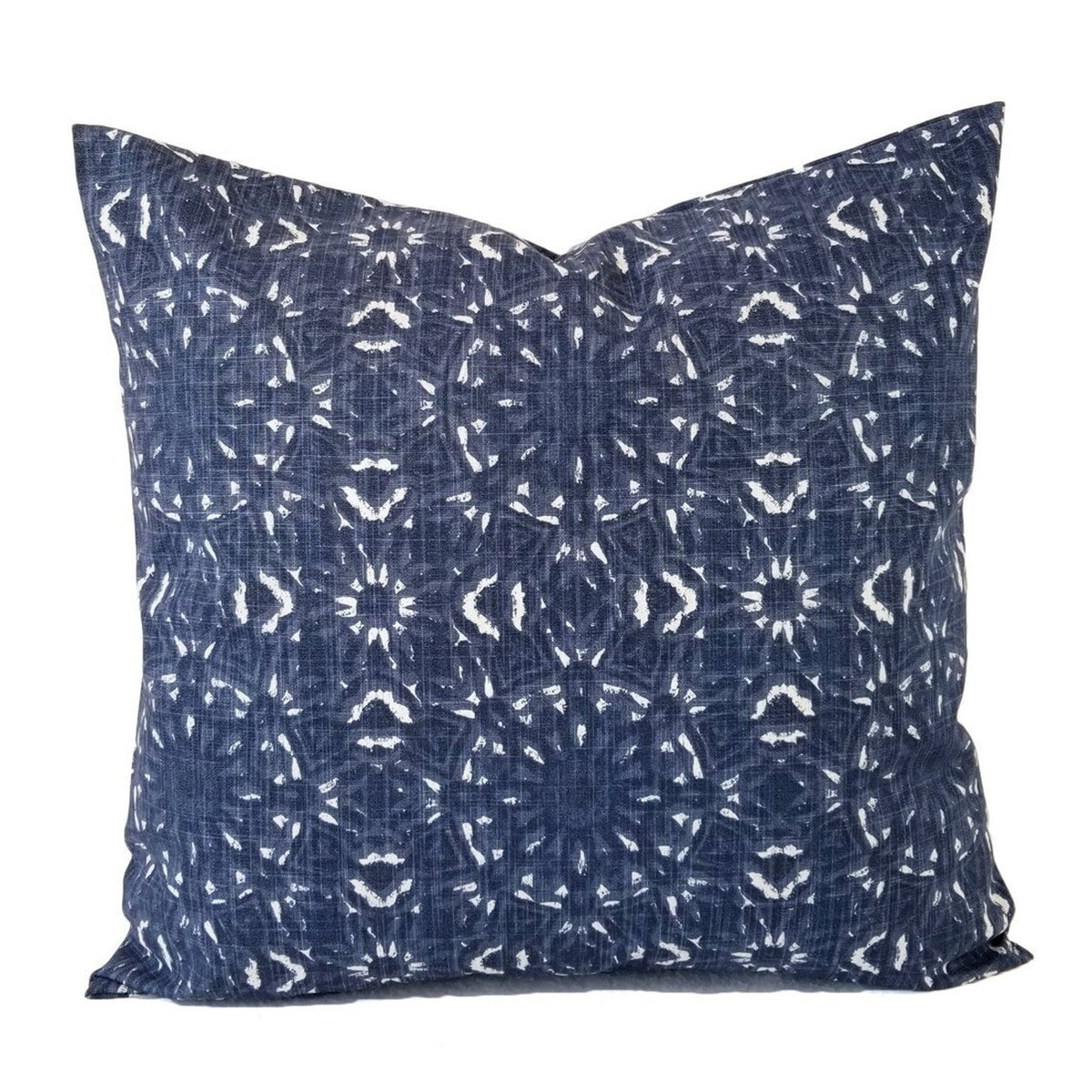 Blue and White Pillow Cover, 18x18 Inch Waterproof Outdoor Tie Dye Geometry Pillow Sham