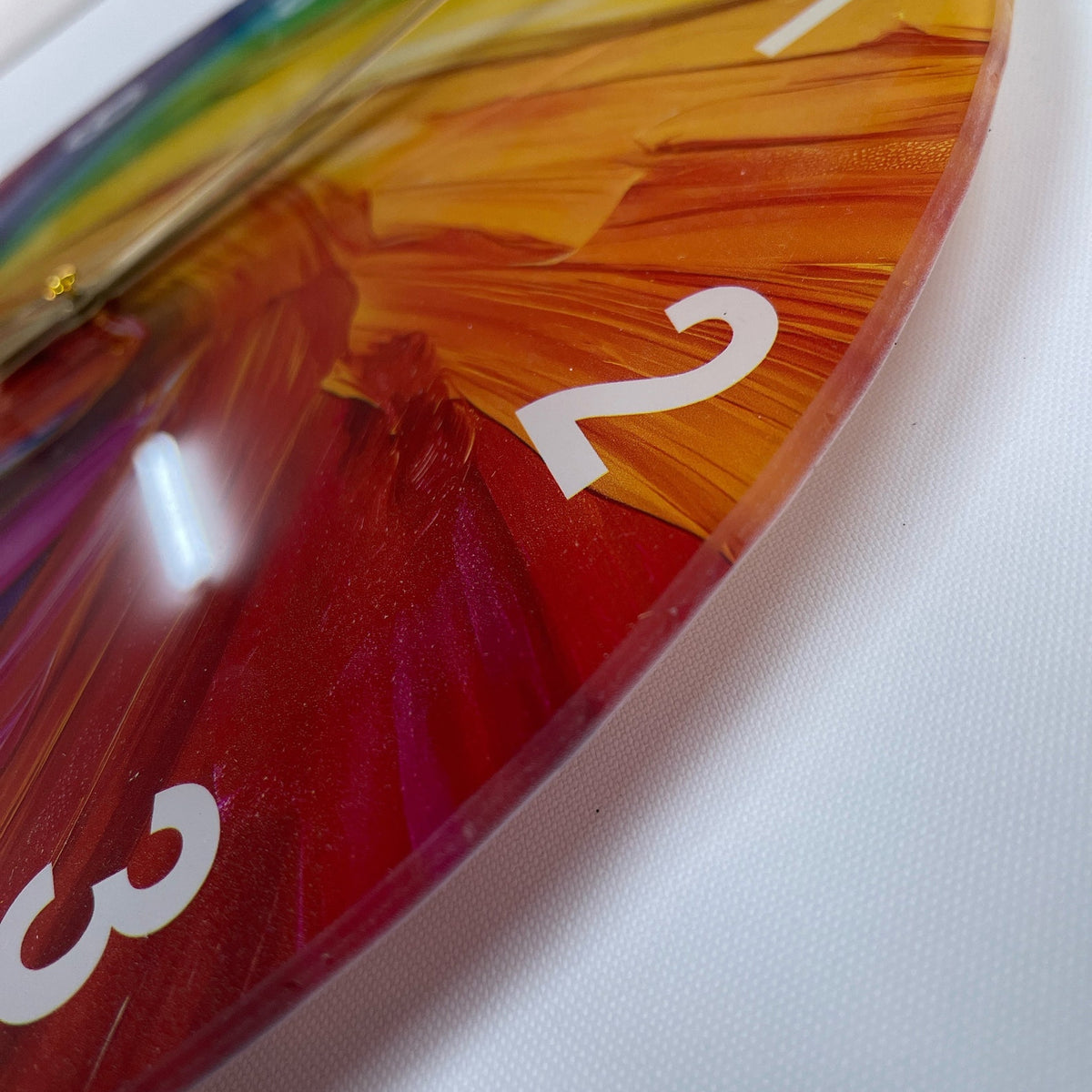 Glass Colorful Wall Clock Wall Art, Color Palette Tempered Glass Wall Clock