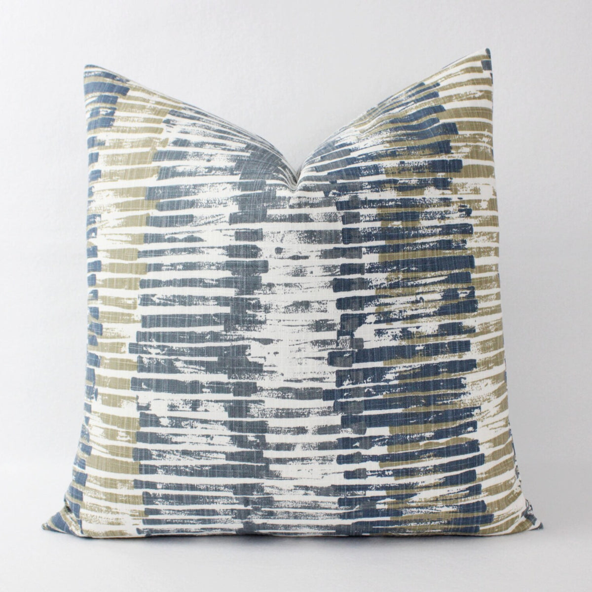 Blue and Grey Pillow Cover, Blue Decorative Pillow Cover, Modern Pillow Cover, Stripes and Dots
