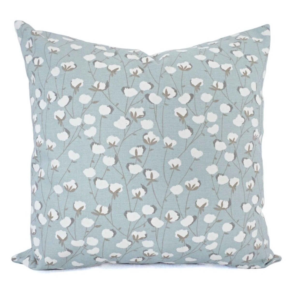 Blue and White Pillow Cover, 18x18 Inch Waterproof Outdoor Modern Floral Geometry Pillow Sham
