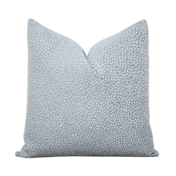 Blue Dot Pillow Cover • Blue Spot Pillow • Blue 18x18 Textured Pillow, No Insert