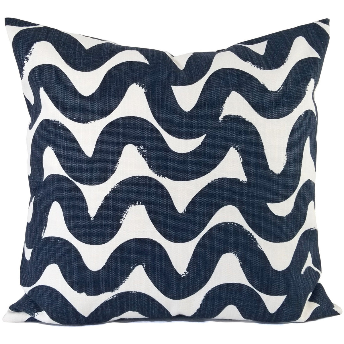 Blue Pillow Cover, Dark Blue and White Pillow Cover, 18x18 Inch Waterproof Outdoor Pillow Sham