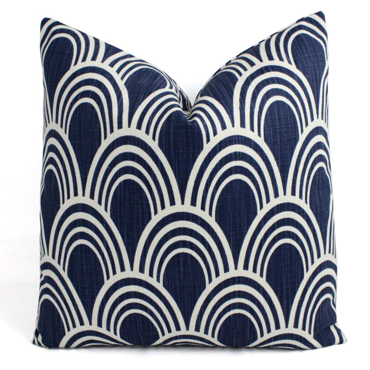 Blue and White Pillow Cover, 18x18 Inch Waterproof Outdoor Modern Pillow Sham
