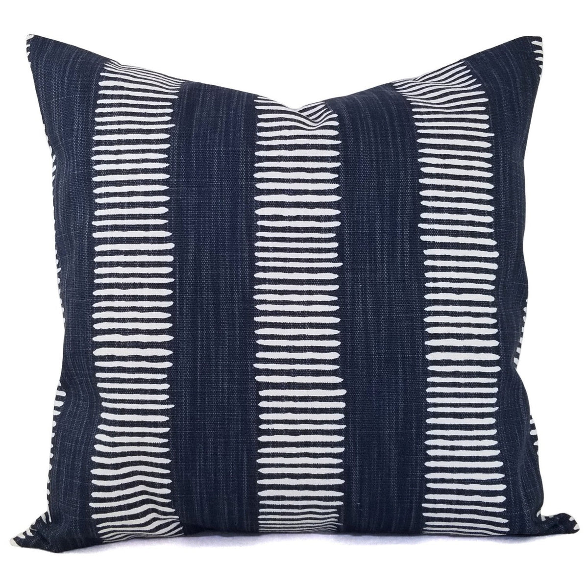 Blue Pillow Cover, Dark Blue and White Pillow Cover, 18x18 Inch Waterproof Outdoor Pillow Sham
