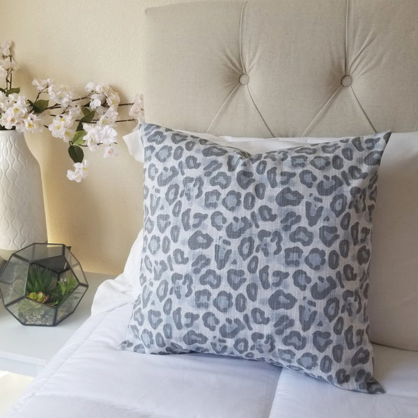 Blue Pillow Cover, Blue and White Throw Pillow Euro Sham, 18x18 Inch Waterproof Outdoor Use