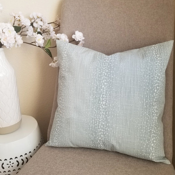 Blue Pillow Cover, Blue and White Throw Pillow Euro Sham, 18x18 Inch Waterproof Outdoor Use