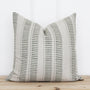 Hand Block Stripe Pillow Cover | Green Stripe Pillow Cover | Indian Block Printed Pillow Cover