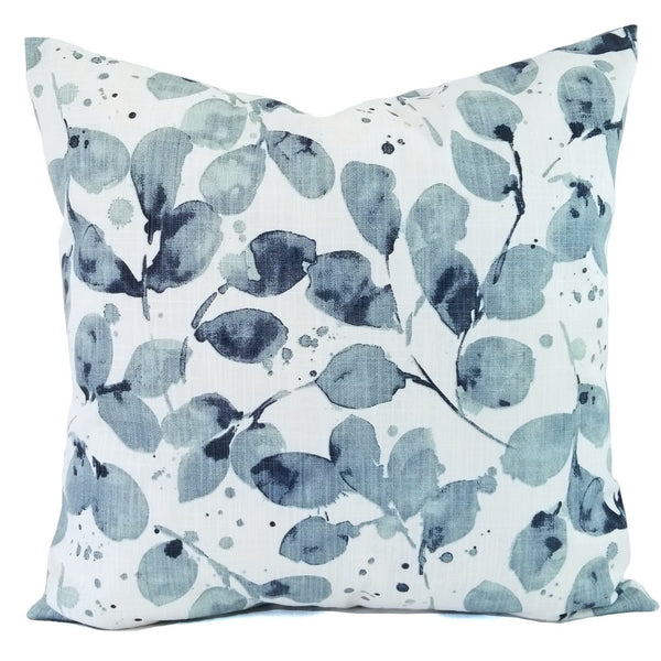 Blue Pillow Cover, Dark Blue and White Pillow Cover, 18x18 Inch Waterproof Outdoor Pillow Sham
