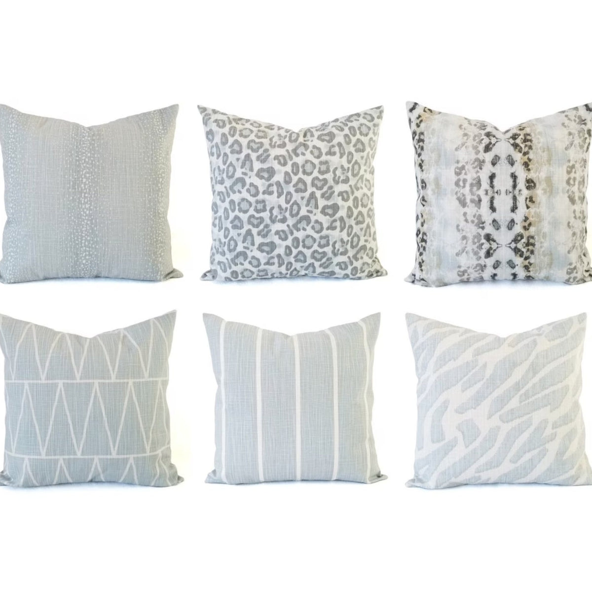 Blue Pillow Cover, Blue and White Throw Pillow Euro Sham, 18x18 Inch Waterproof Outdoor Use