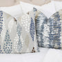 Blue and Grey Pillow Cover, Blue Decorative Pillow Cover, Modern Pillow Cover, Stripes and Dots