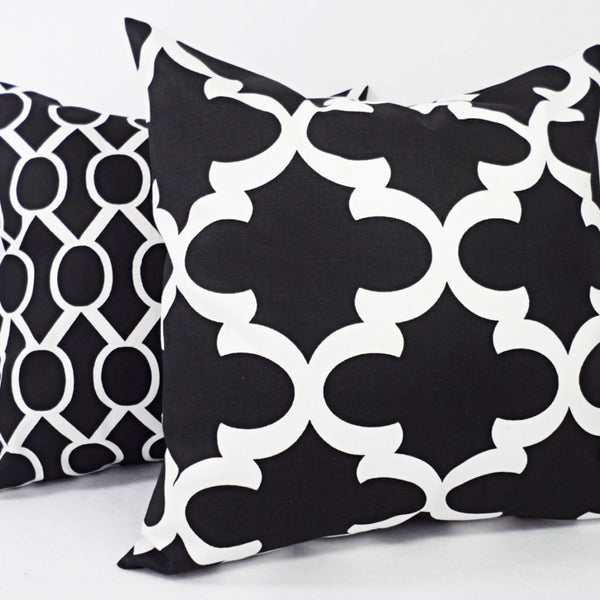 Black and White Pillow Cover, 18x18 Inch Waterproof Outdoor Greek Key Plaid Geometry Pillow Sham (Copy)