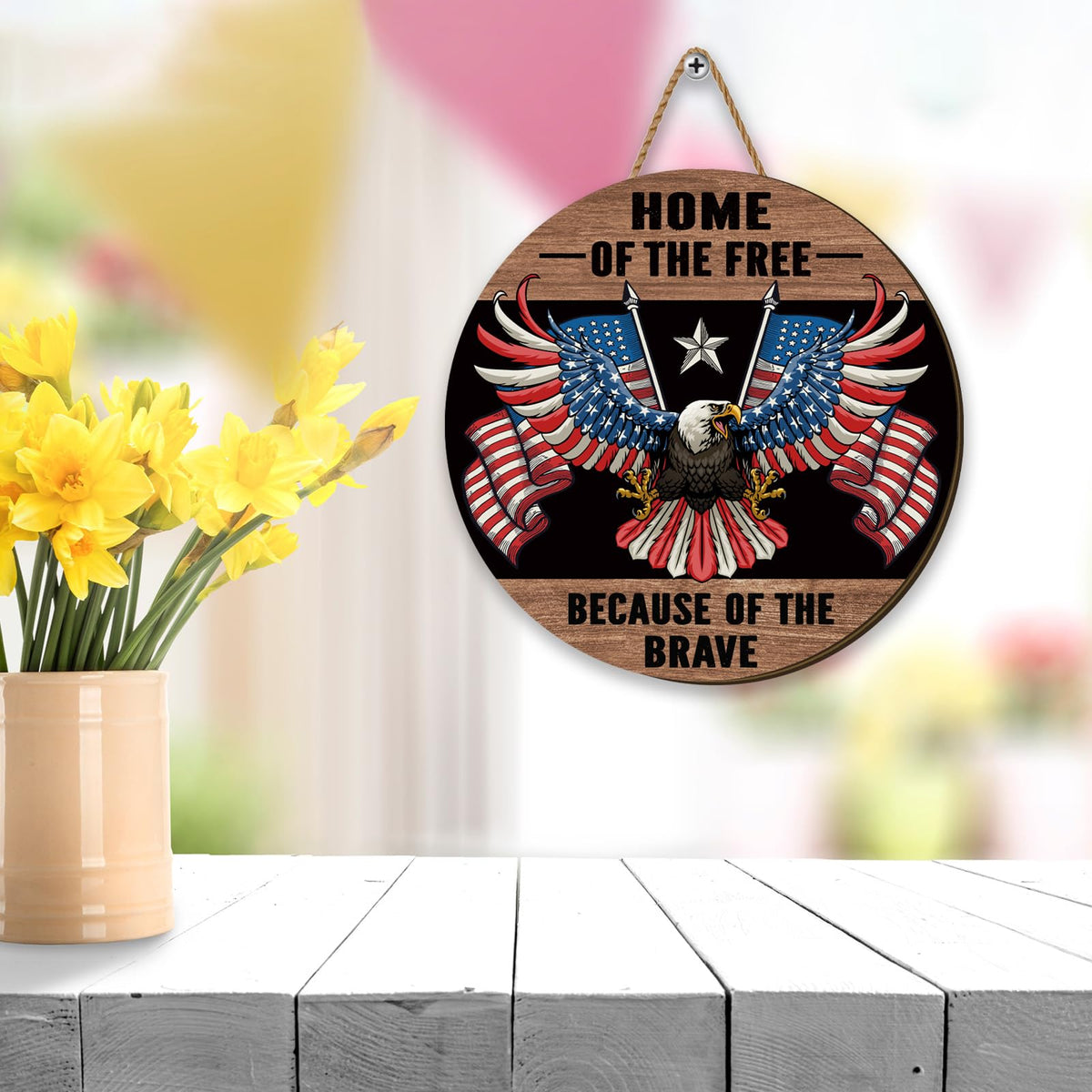 Memorial Day Decorations 4th of July Door Sign Thank You Veterans Patriotic Decor Memorial Day Decorations