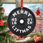 Merry Liftmas Ornament Barbell Weight Plate Christmas Stocking Filling Gift Athletic Trainer Gift