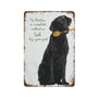 Black Lab Kitchen Art Print,Creative Tin Sign Skeleton, Funny Novelty Metal Sign, Vintage Wall Decor