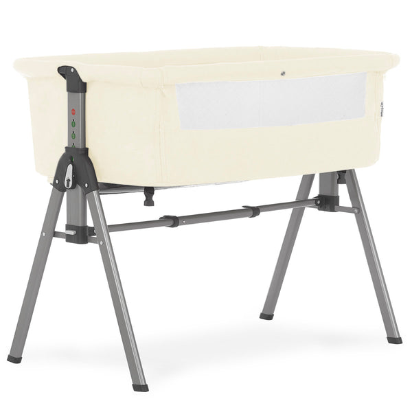 Bassinet with Mattress and Stand – Portable Baby Bedside Sleeper for Newborns, Adjustable Height Crib with Breathable Mesh