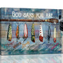 Fish Pictures Wall Decor Canvas Painting Prints Framed Artwork Decor for Bedroom Bathroom Living Room
