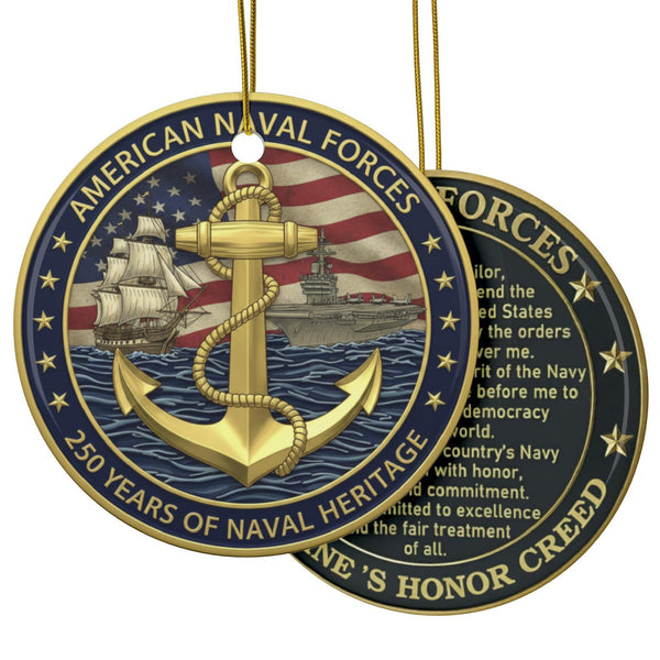 2 Pack Ornament 250th Anniversary 1775–2025 – Double-Sided Ceramic Christmas Ornament