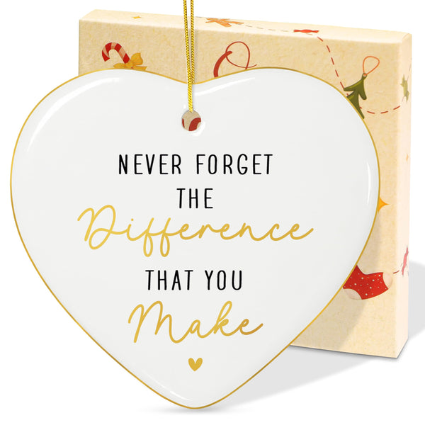 Christmas Thank You Gifts for Women - Ceramic Christmas Ornaments 2025 for Tree Decorations