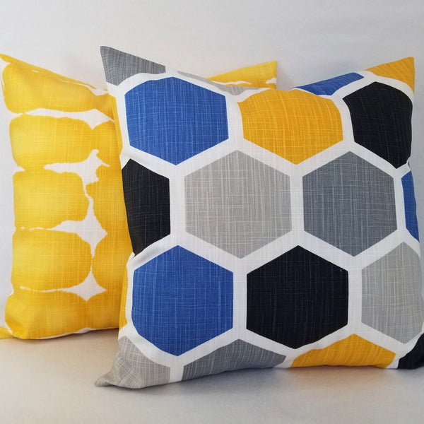 Navy and White Pillow Cover, Navy Blue Throw Pillow Cover, Navy Euro Sham