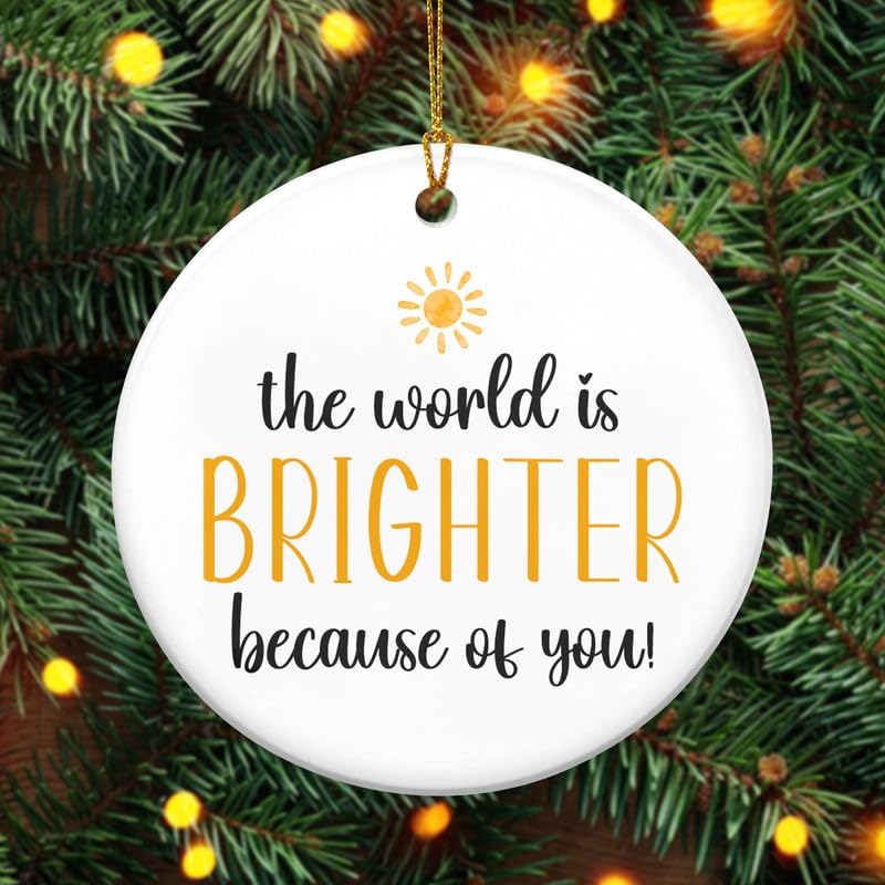 Christmas Inspirational Gifts for Women - Ceramic Christmas Ornaments 2025 for Tree Decorations - Thank You Appreciation Gifts