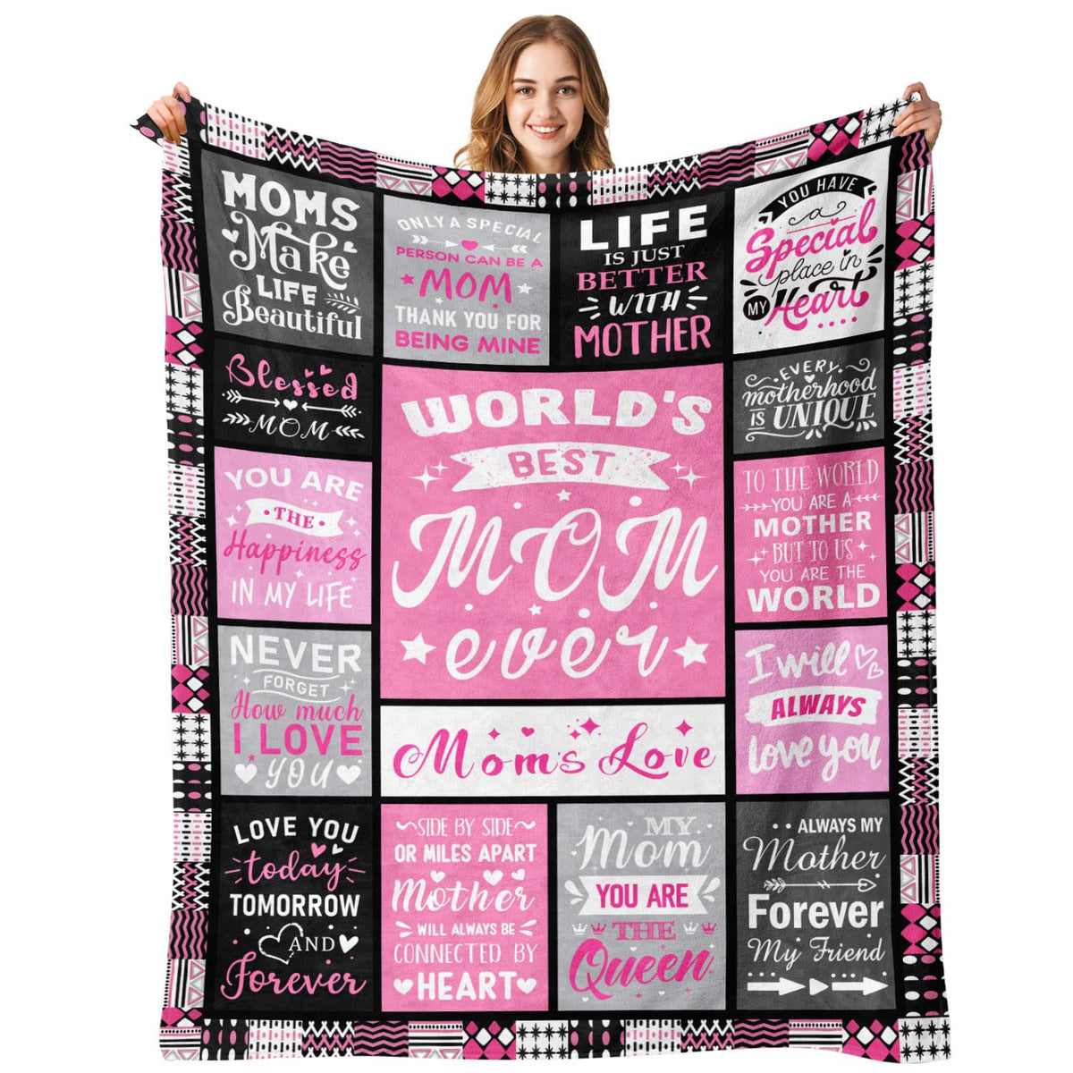 Moms Christmas Birthday Gifts from Daughter Son - Christmas Blanket Gifts for Mom