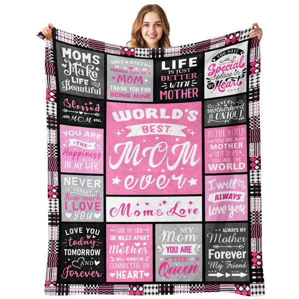 Moms Christmas Birthday Gifts from Daughter Son - Christmas Blanket Gifts for Mom