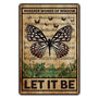 Let It Be The Beatles Metal Tin Sign Wall Decor Retro Whisper Words of Wisdom Butterflies Art Signs