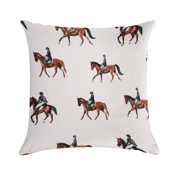 Set of 2 Horse Riding Farmhouse Equestrian Throw Pillow Cover - Equestrian Decor Cushion Cover,Horse Riding Equestrian