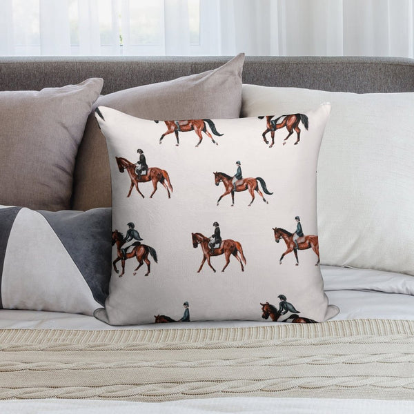 Set of 2 Horse Riding Farmhouse Equestrian Throw Pillow Cover - Equestrian Decor Cushion Cover,Horse Riding Equestrian