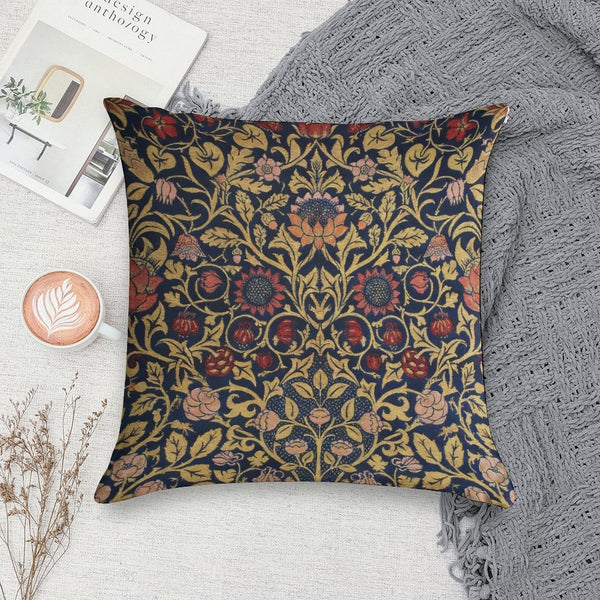 William Morris Classic Pattern Printed Decorative Throw Pillow Cover - Floral Forest Pillow Case