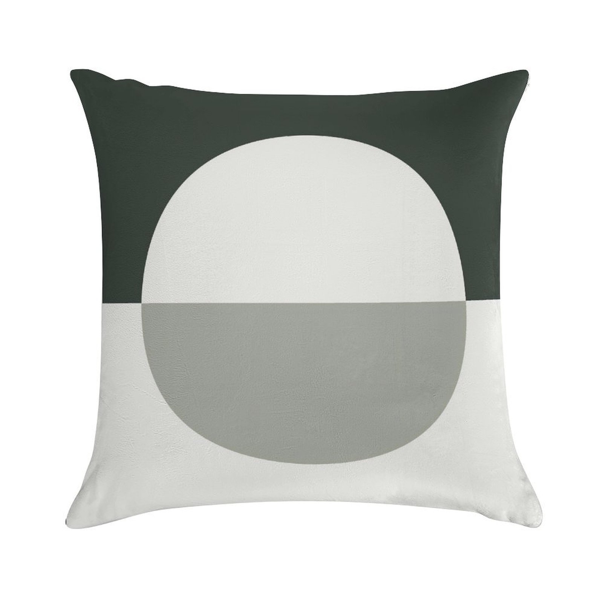Mid Century Green Geometric Throw Pillow Cover - Modern Boho Pillow Case