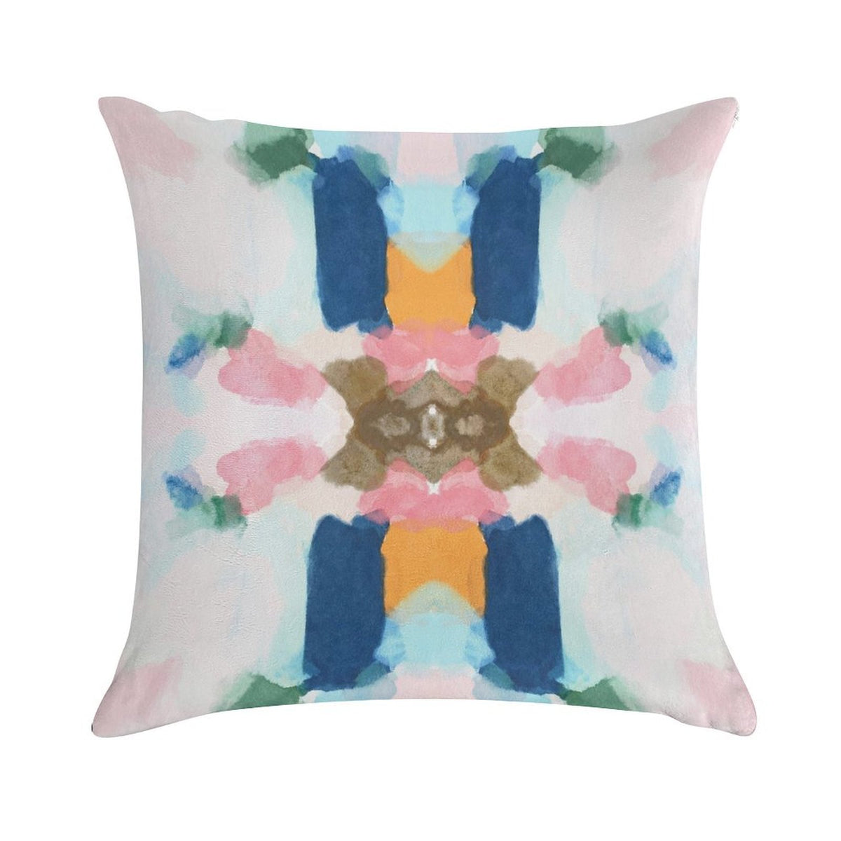 1 Pack Navy Pink Orange Abstract Throw Pillow Cover - Mirror Abstract Decor Cushion Cover