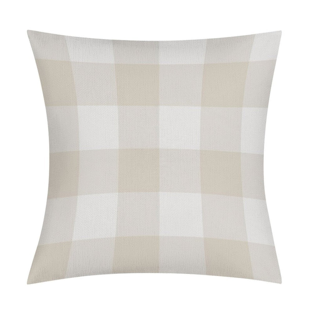 Tan Pillow Cover Sale, Tan Farmhouse Pillow Covers, Buffalo Plaid Check Neutral Pillow Covers