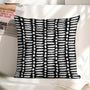 Black OUTDOOR Pillow Cover, Black Stripes Pillow Cover
