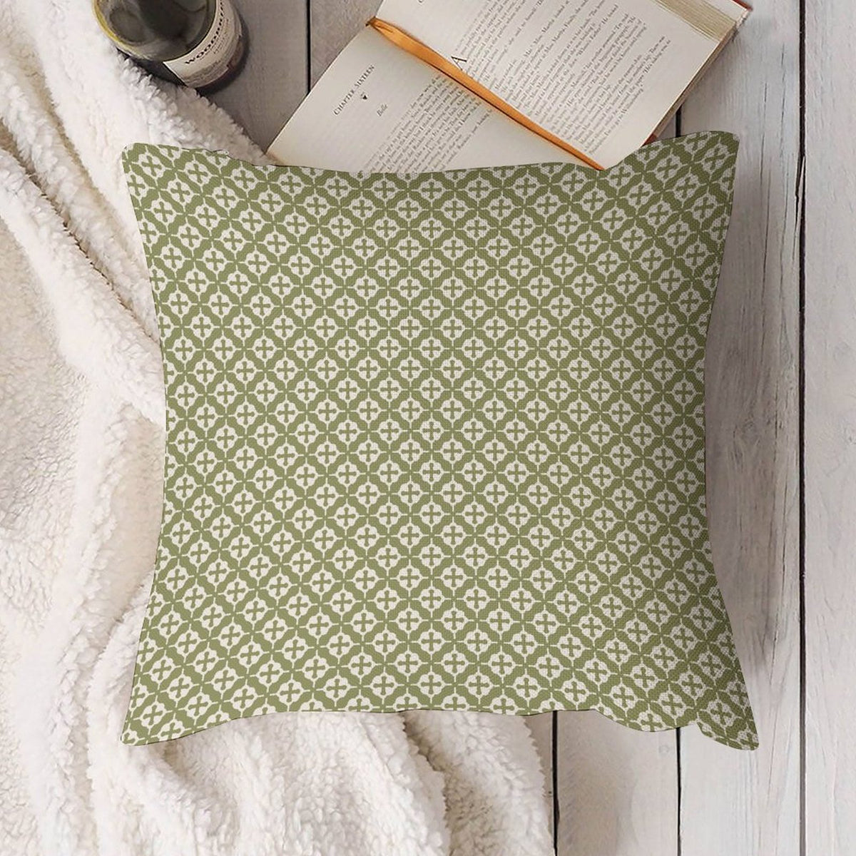 Green Pillow COVERS, Green Throw Pillow Covers, Block Print Pillow Covers
