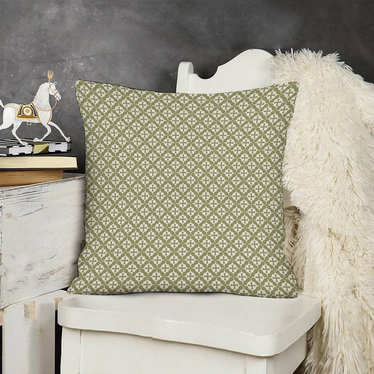 Green Pillow COVERS, Green Throw Pillow Covers, Block Print Pillow Covers