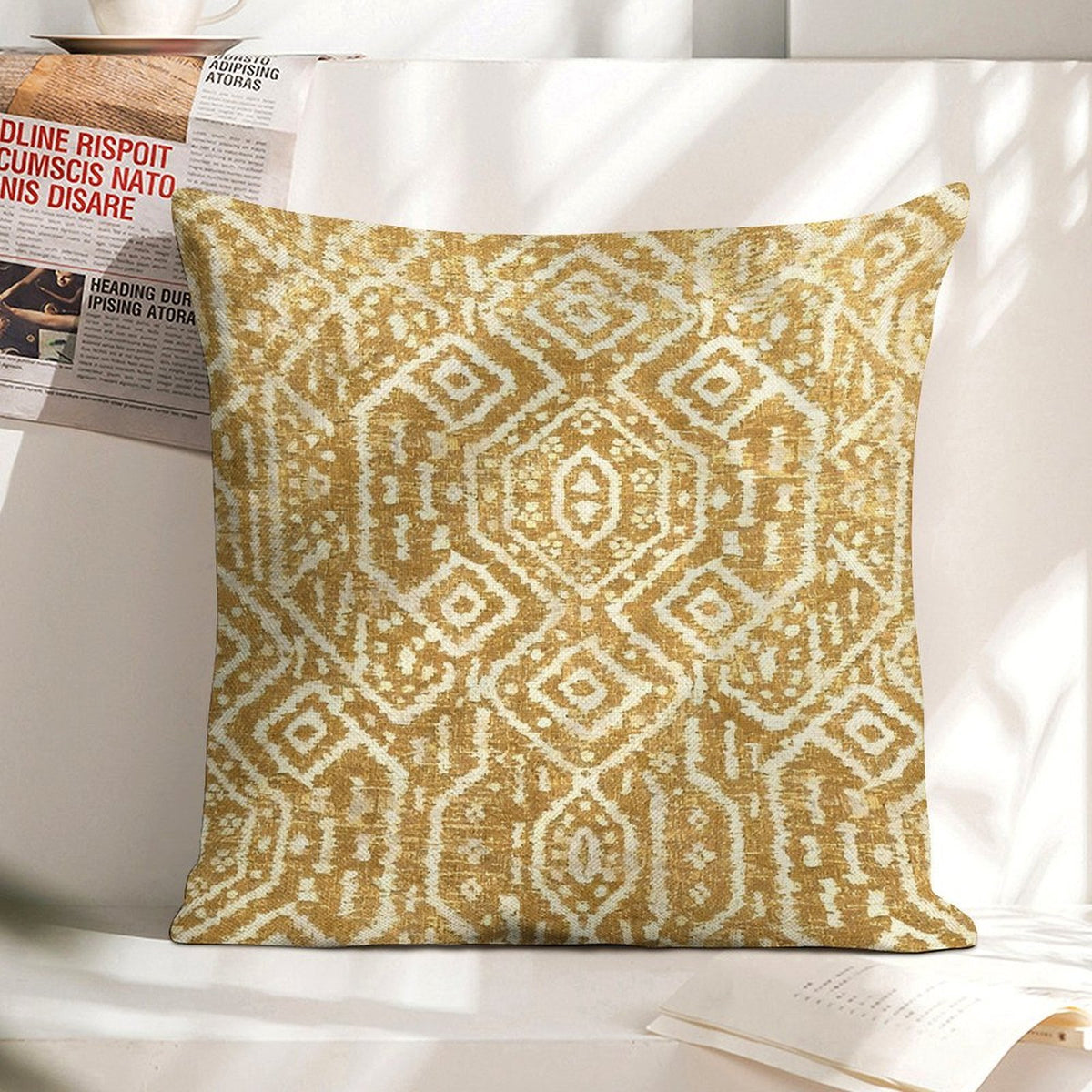 Waterproof Mustard Gold Pillow COVER, Mustard Pillow Cover
