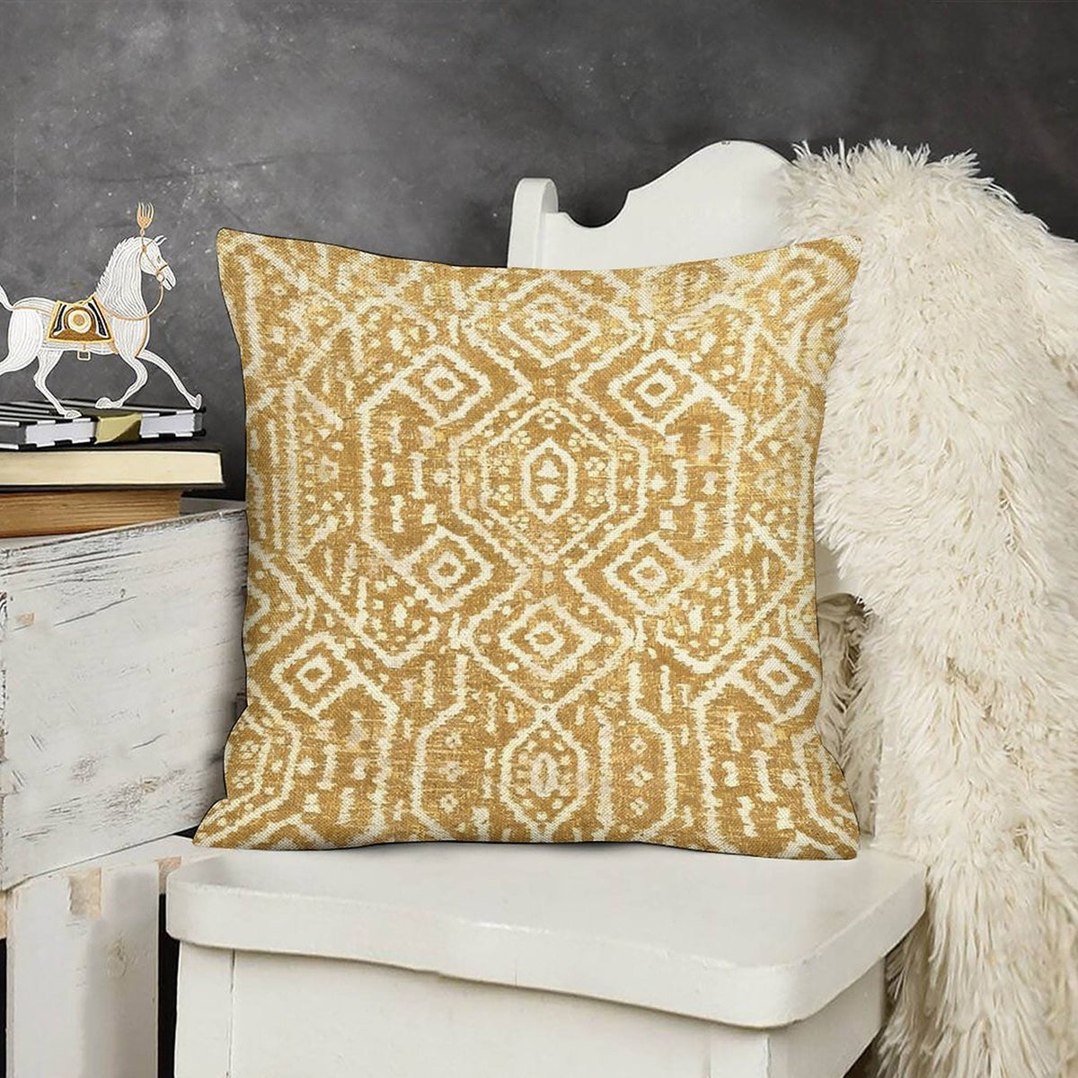 Waterproof Mustard Gold Pillow COVER, Mustard Pillow Cover