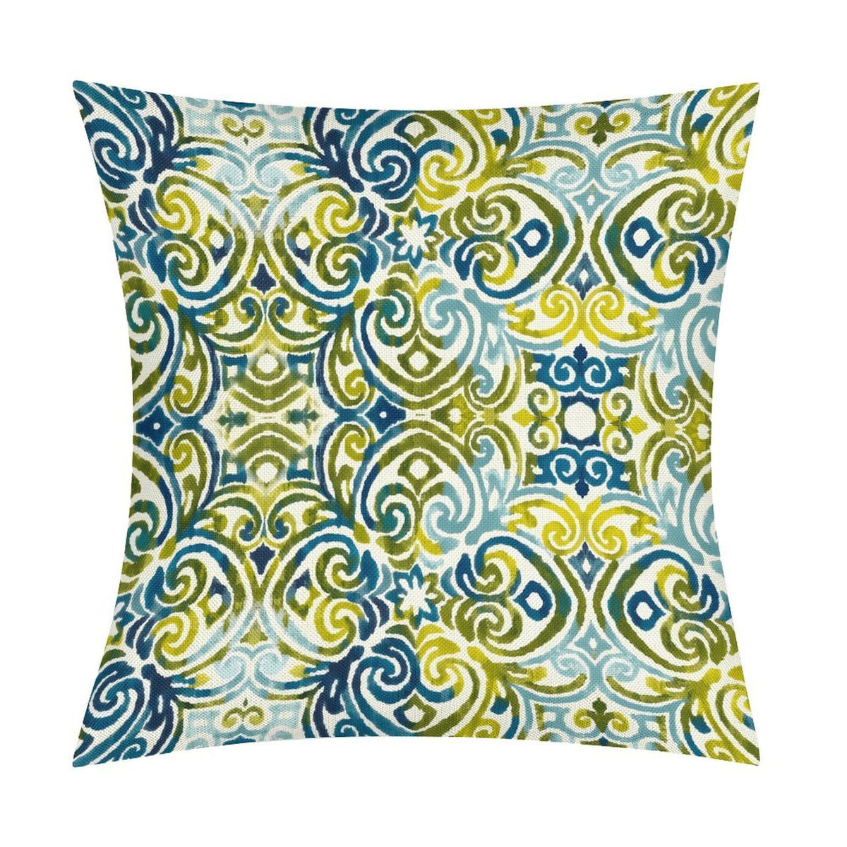Blue Green Outdoor Pillow Cover Chinoiserie Fabrics