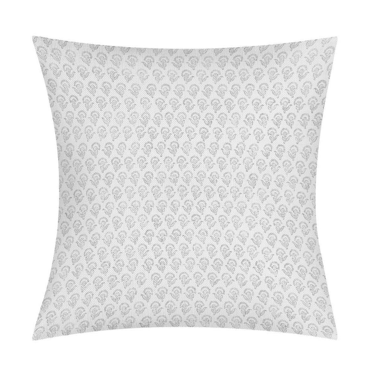 Neutral Hand Block Floral Pillow Cover | Botanical Pillow Cover | Fall Decorative, No insert