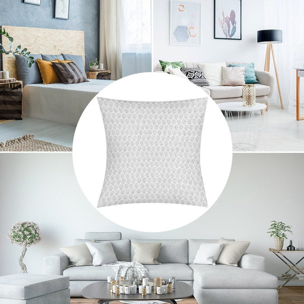 Neutral Hand Block Floral Pillow Cover | Botanical Pillow Cover | Fall Decorative, No insert