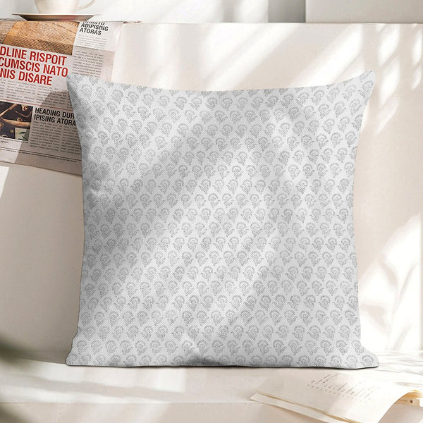 Neutral Hand Block Floral Pillow Cover | Botanical Pillow Cover | Fall Decorative, No insert