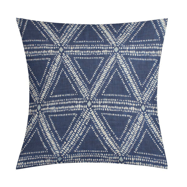 Blue and White Pillow Cover, 18x18 Inch Waterproof Outdoor Modern Pillow Sham